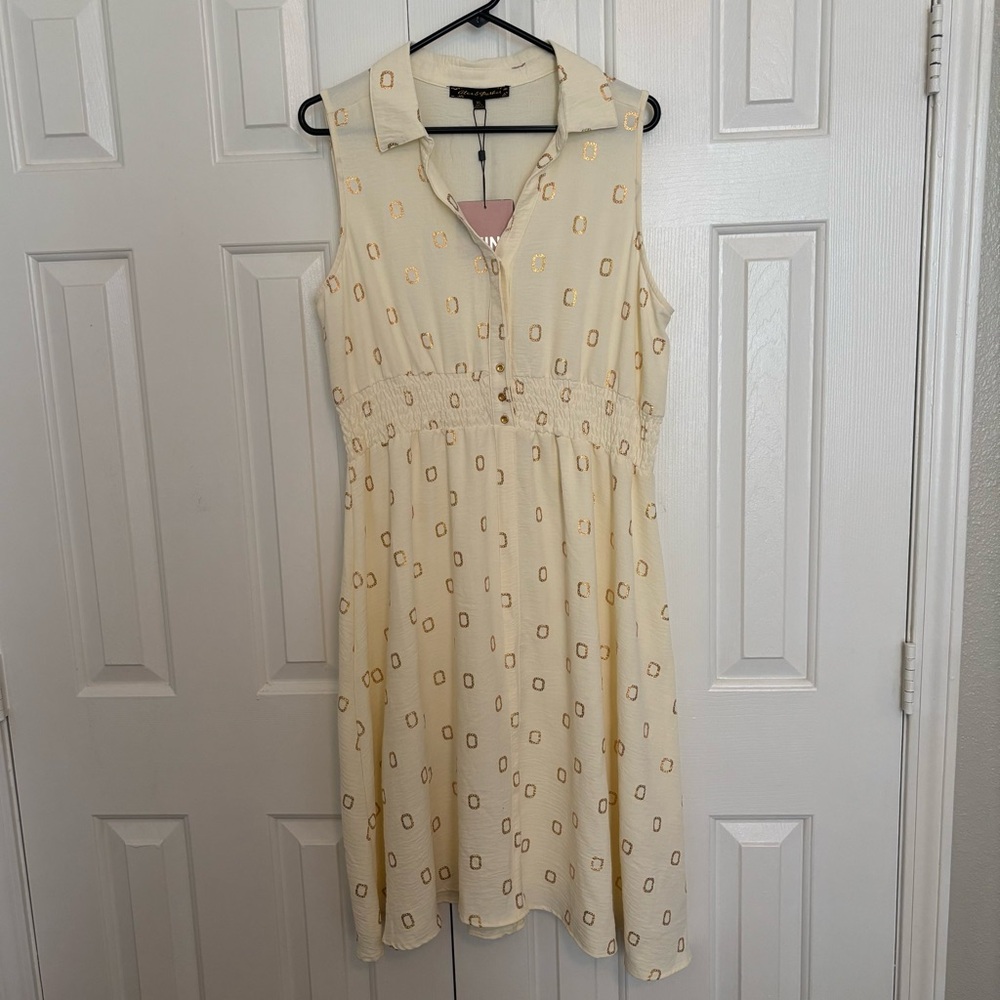 Cream/Gold Dress sz XL